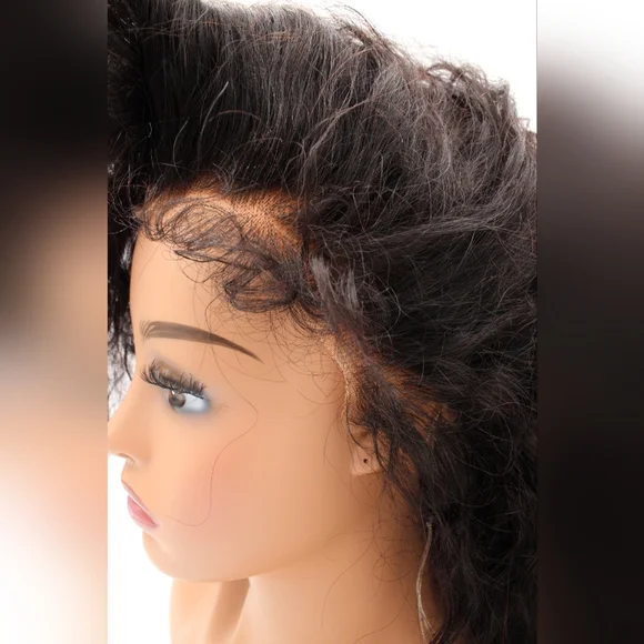 YMYHair Black Luxury Deep Wave Wig (24" / 250 Density / 360 Lace / Virgin Hair) - Picture 3 of 6